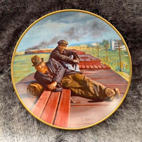 Christian Bell Porcelain Collector Plate 
The Hobos - Picture 1 of 3